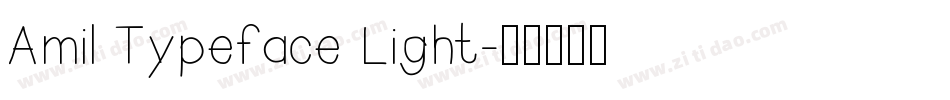 Amil Typeface Light字体转换